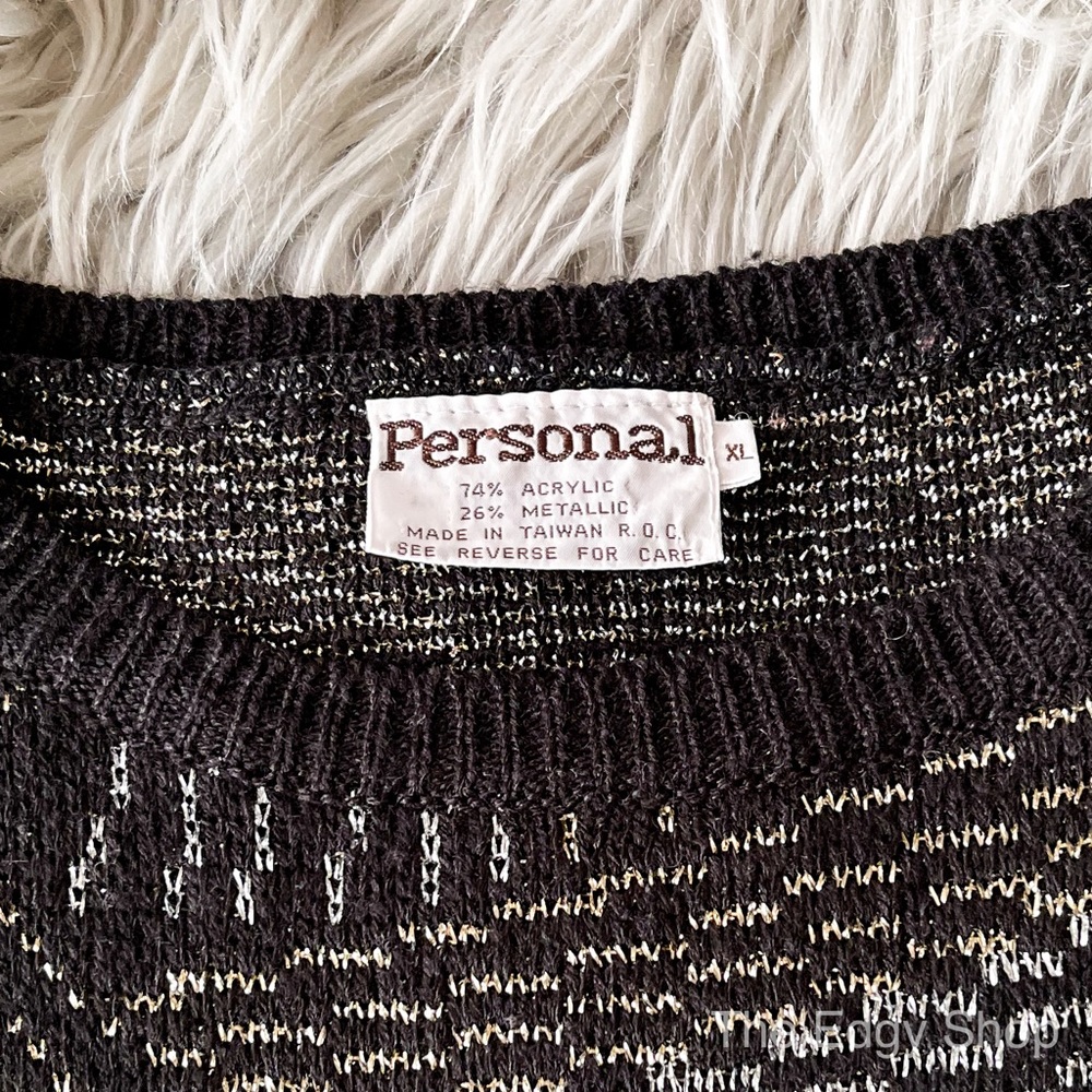 Personal | Vintage Geometric Metallic Ugly Sweater - Picture 4 of 5